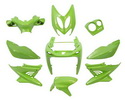 Plasty kapotáže  Flipflop-zelená - 9 dielov  - Aerox, Nitro