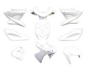 Plasty kapotáže  biela farba  matná  - 9 dielov  - Aerox, Nitro
