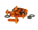 Skrutky a matice hliníkové  M5x16 oranžová farba  - 8 kusov 