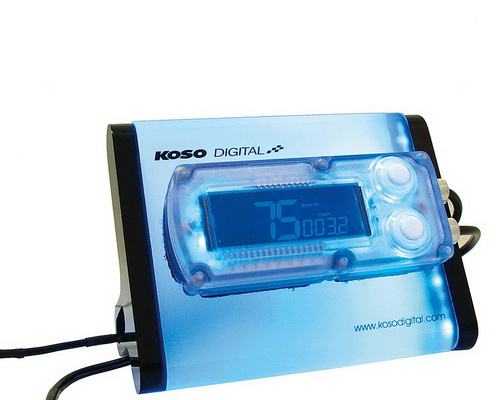 Merač zrýchlenia (tachometer) KOSO Power Test, modré podsvietenie