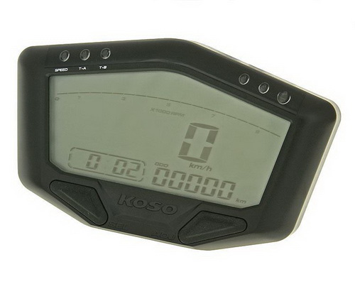 Tachometer Koso DB02R - Road biele podsvietenie 12V