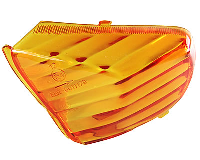 Sklíčko smerovky zadné pravé  , oranžová farba  s E- schválenie