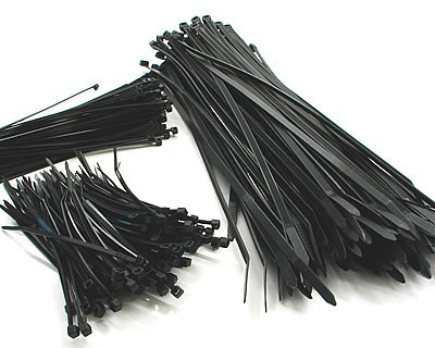 Sťahovacie pásky čierne   rôzne veľkosti  - 100 ks 