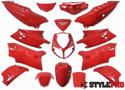 Sada plastov kapotáže  15 dielov  SPS-Racing Scuderia - červená farba - Peugeot Speedfight 2