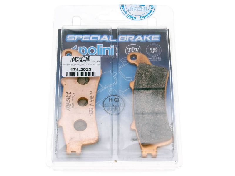Obrázok z brzdové platničky Polini sintered pre Honda Pantheon, Foresight , strieborná pre Wing