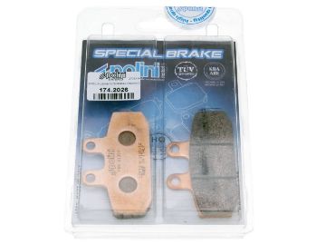 Obrázok z brzdové platničky Polini sintered pre Aprilia, Honda, Derbi, Malaguti