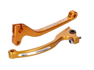 Obrázok z Páčky brzda - spojka sada Doppler CNC zlaté Rieju, Derbi, Sh