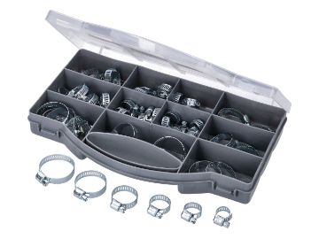 Obrázok z hadicová spona sada 10-25mm 60-dielna