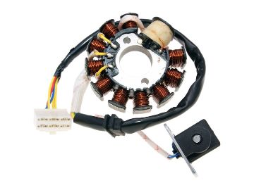 Obrázok z alternátor stator 11-cievok 6-pólov pre GY6 125, 150cc