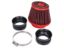 Obrázok z vzduchový filter Malossi červený filter E18 racing 42, 50, 60mm rovný, červeno-čierny pre karburátor Dellorto PHBH, Mikuni, Keihin
