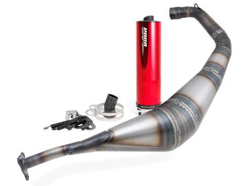 Obrázok z výfuk VOCA Warrior 50/70cc červený tlmič pre Minarelli AM6