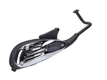 Obrázok z výfuk bez pripojenia lambda sondy pre 50cc GY6 (2 tlmiče)