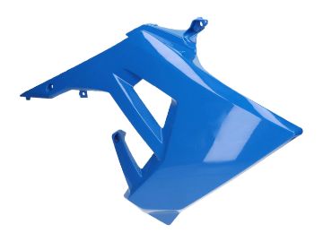 Obrázok z kryt palivovej nádrže pravá strana OEM modrá farba Derbi Senda R 50, Senda SM 50 X-Treme Euro4 2018-