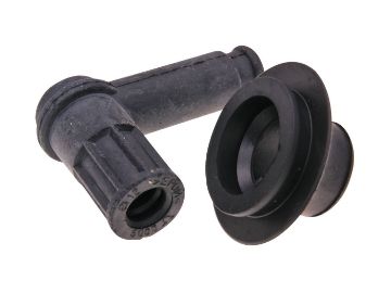 Obrázok z Fajka zapaľovacej sviečky Polini čierna pre Piaggio, Vespa 50, 125ccm