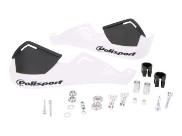 Obrázok z chránič rúk  Polisport Evolution Integral biela farba pre 22mm priemer riadidiel