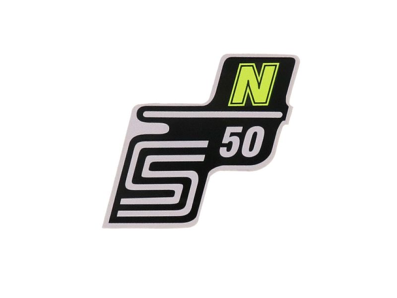 Obrázok z Nápis - emblem - samolepka S50 N neon žltá pre Simson S50