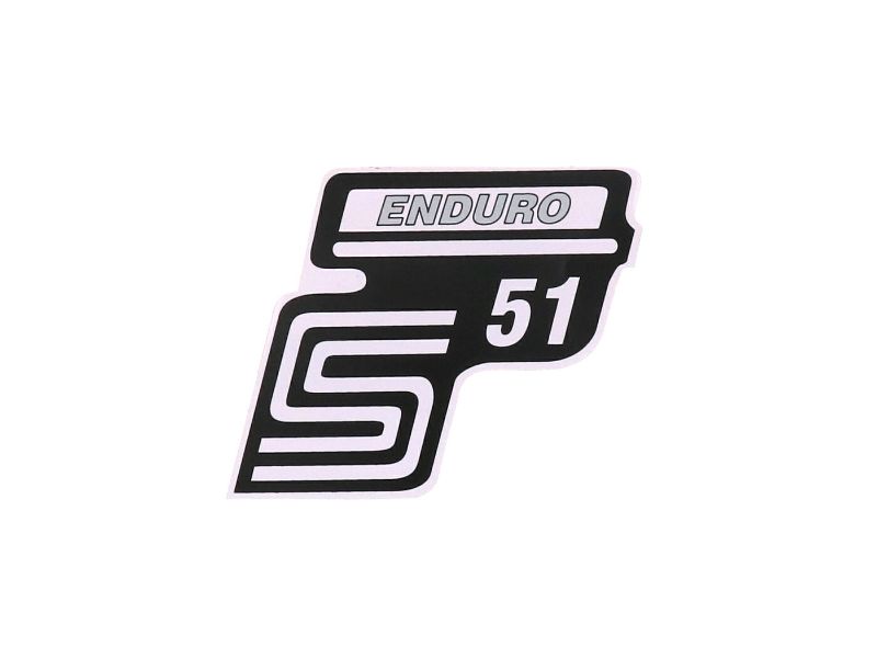 Obrázok z Nápis - emblem - samolepka S51 Enduro strieborná pre Simson S51