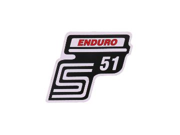 Obrázok z Nápis - emblem - samolepka S51 Enduro červená farba Simson S51