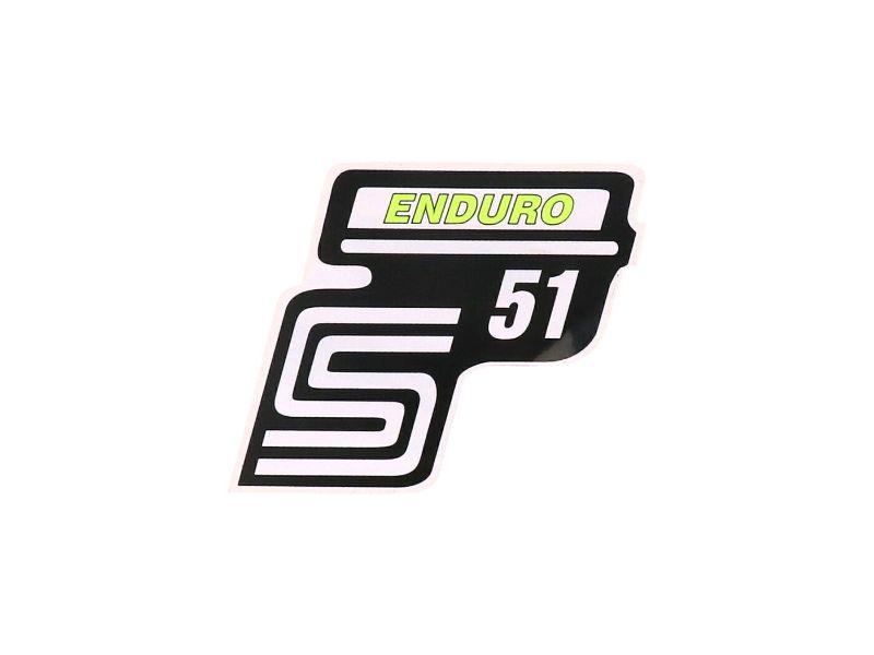 Obrázok z Nápis - emblem - samolepka S51 Enduro neon žltá pre Simson S51