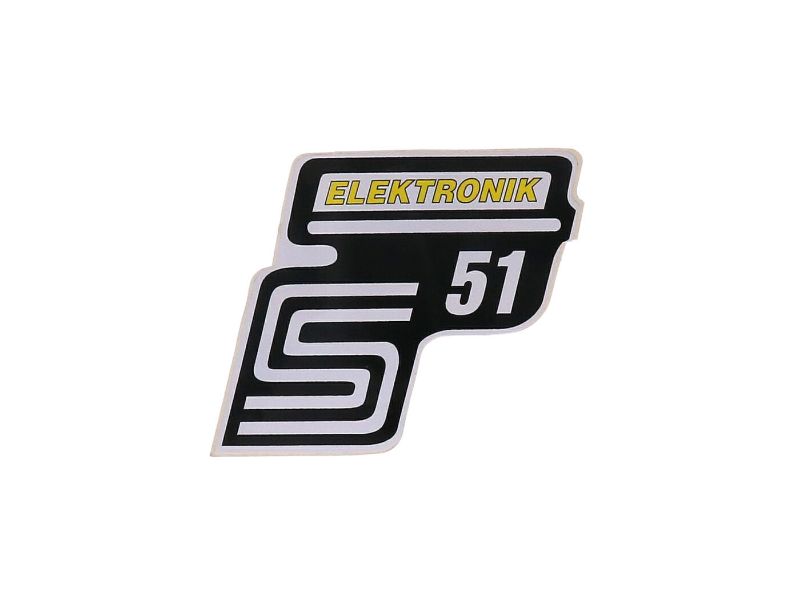 Obrázok z Nápis - emblem - samolepka S51 Elektronik žltá pre Simson S51
