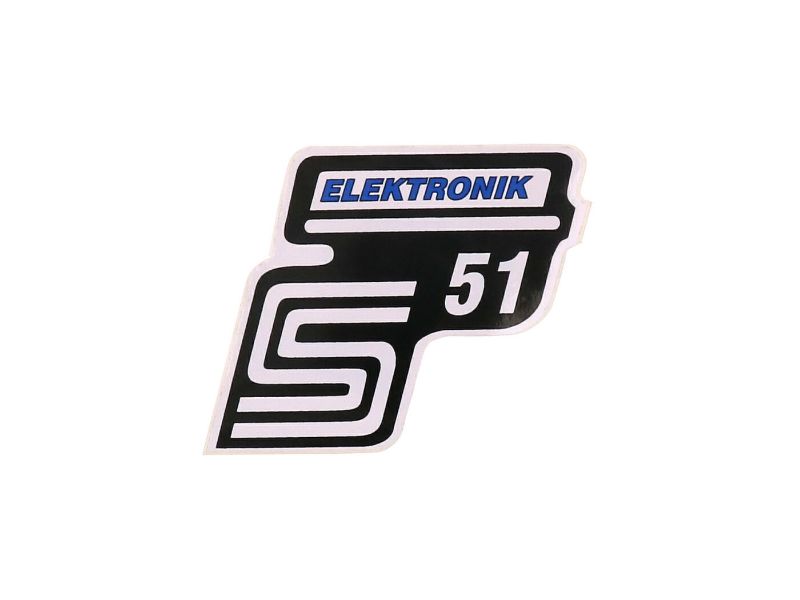 Obrázok z Nápis - emblem - samolepka S51 Elektronik modrá farba Simson S51