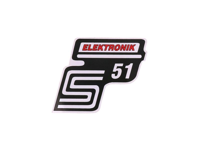 Obrázok z Nápis - emblem - samolepka S51 Elektronik červená farba Simson S51