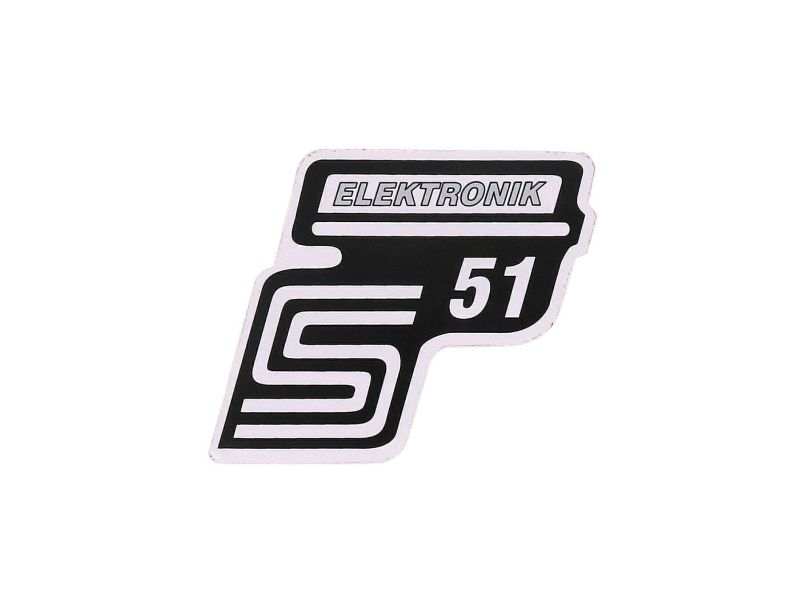 Obrázok z Nápis - emblem - samolepka S51 Elektronik strieborná pre Simson S51