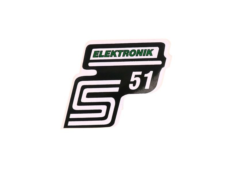 Obrázok z Nápis - emblem - samolepka S51 Elektronik zelená pre Simson S51