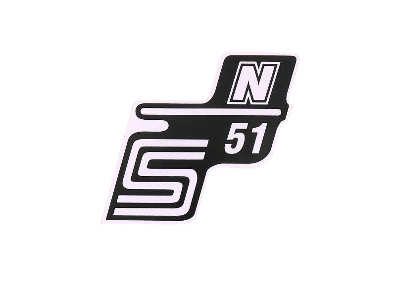 Obrázok z Nápis - emblem - samolepka S51 N biela farba pre Simson S51