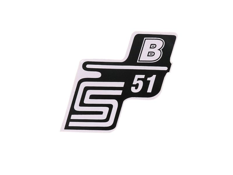 Obrázok z Nápis - emblem - samolepka S51 B biela farba pre Simson S51