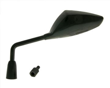 Obrázok z zrkadlo Sport ľavá strana side M8 / M10 závit (adapter) triangle čierna f.