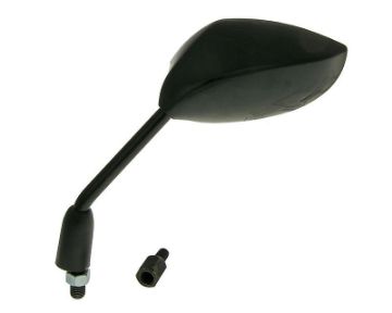 Obrázok z zrkadlo Sport ľavá strana side M8 / M10 závit (adapter) oval čierna f.