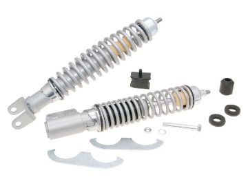 Obrázok z tlmiče sada predný a zadný  Sport Elegance strieborná f. pre Vespa PX, PE 125, 150, 200