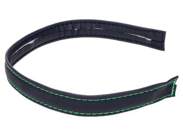 Obrázok z pridržiavací popruh Schmitt poťah sedadla čierna / zelená pre Simson S50, S51, S70