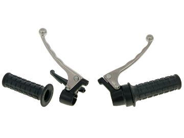 Obrázok z Sada gripov - rukovätí a páčiek brzdy a spojky pre moped Puch Maxi
