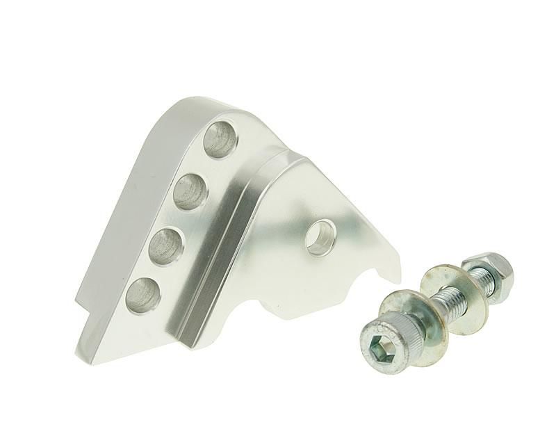 Obrázok z podložka pod tlmič zvyšujúca  CNC nastaviteľná 4-diery strieborná pre Minarelli vertical