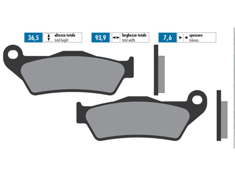 Obrázok z brzdové platničky Polini sintered pre MBK Skyliner, Yamaha Majesty, Piaggio X9, Gilera Nexus, GP800, Suzuki UH Burgman 125, 150