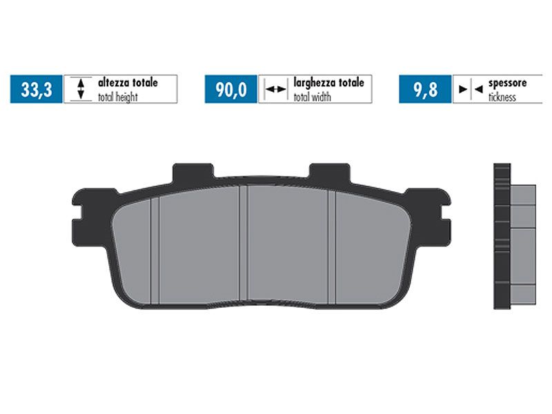 Obrázok z brzdové platničky Polini sintered pre Kymco Downtown 125, 300