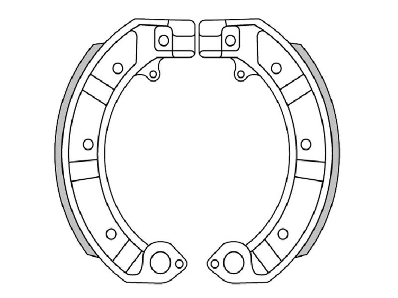 Obrázok z brzdové obloženie sada Polini 150x24mm pre bubnovú brzdu pre Vespa PK 50/80/125, PX, LML Star 125/150/200