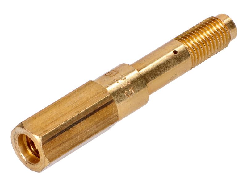 Obrázok z tryska rozprašovača karburátora s 2 otvormi pre karburátor 16N1 pre Simson S50, S51, S53, S70, S83, SR50, SR80, KR51/2, KR51/1, SR4-1, SR4-2, SR4-3, SR4-4